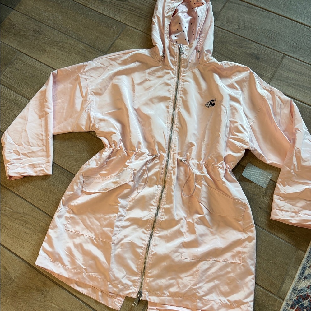 Disney Store Minnie Mouse "Love & Kindness" hooded jacket pink XL women’s - Picture 6 of 6